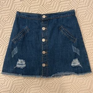NWT POL denim skirt.